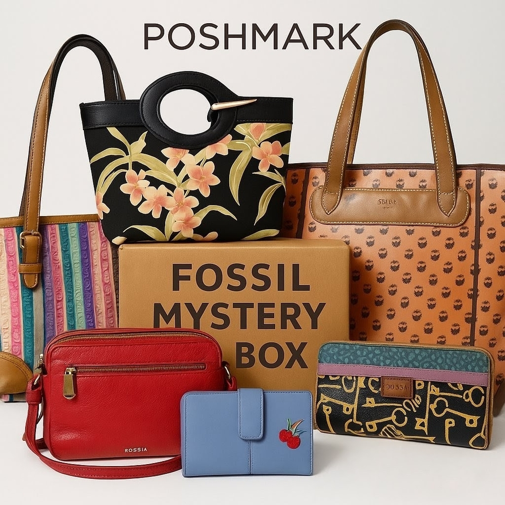 ⭐ FOSSIL Mystery Box – 10 Handbags + 10 Accessories! 20 Total Items!
